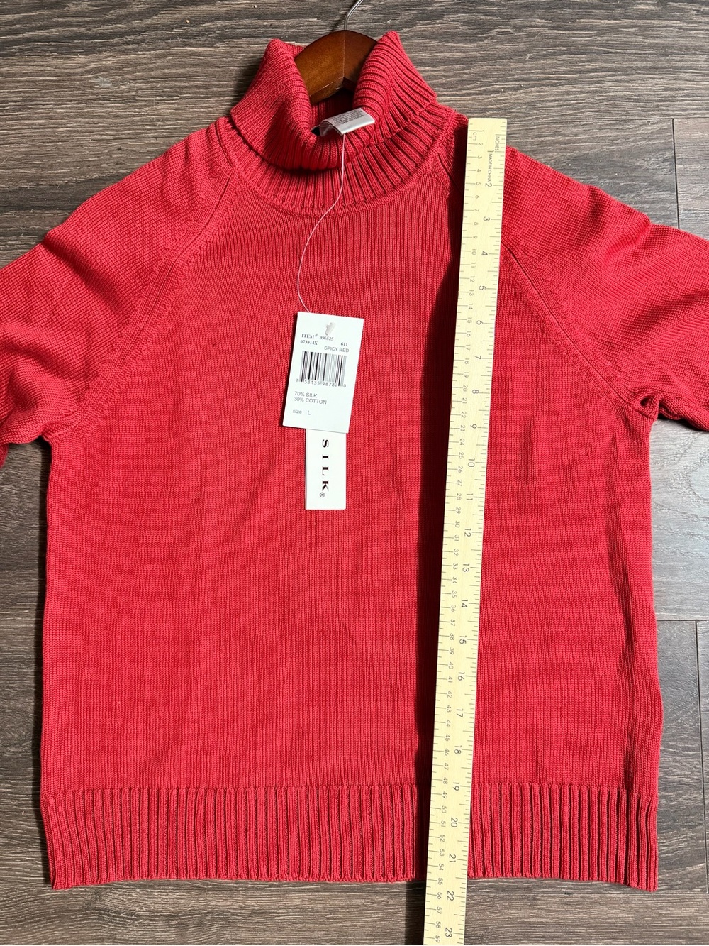 NWT Austin Silk Red Turtleneck Silk Sweater Luxury Soft Cozy Office - Picture 8 of 11